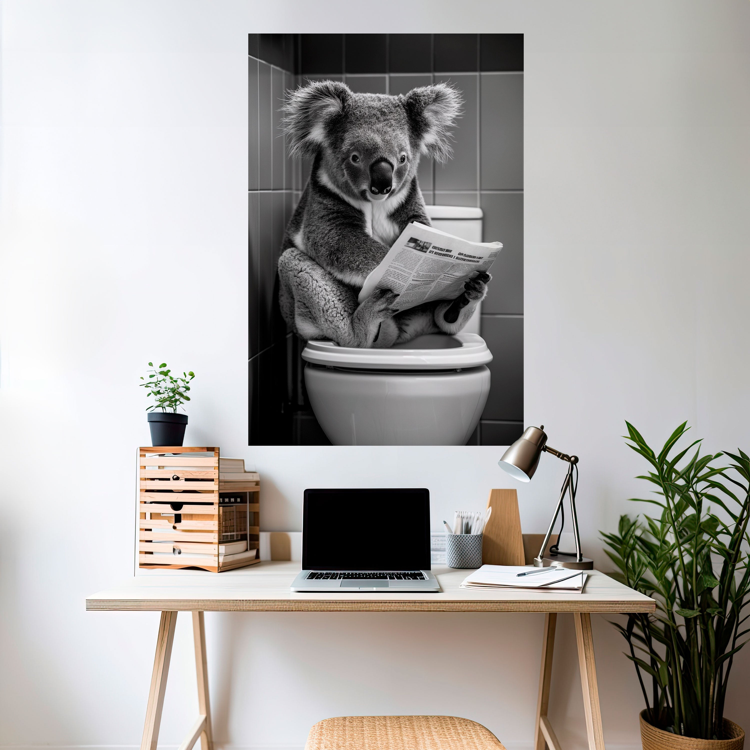 Affiche verticale autocollante « TOILET TIME TALES »