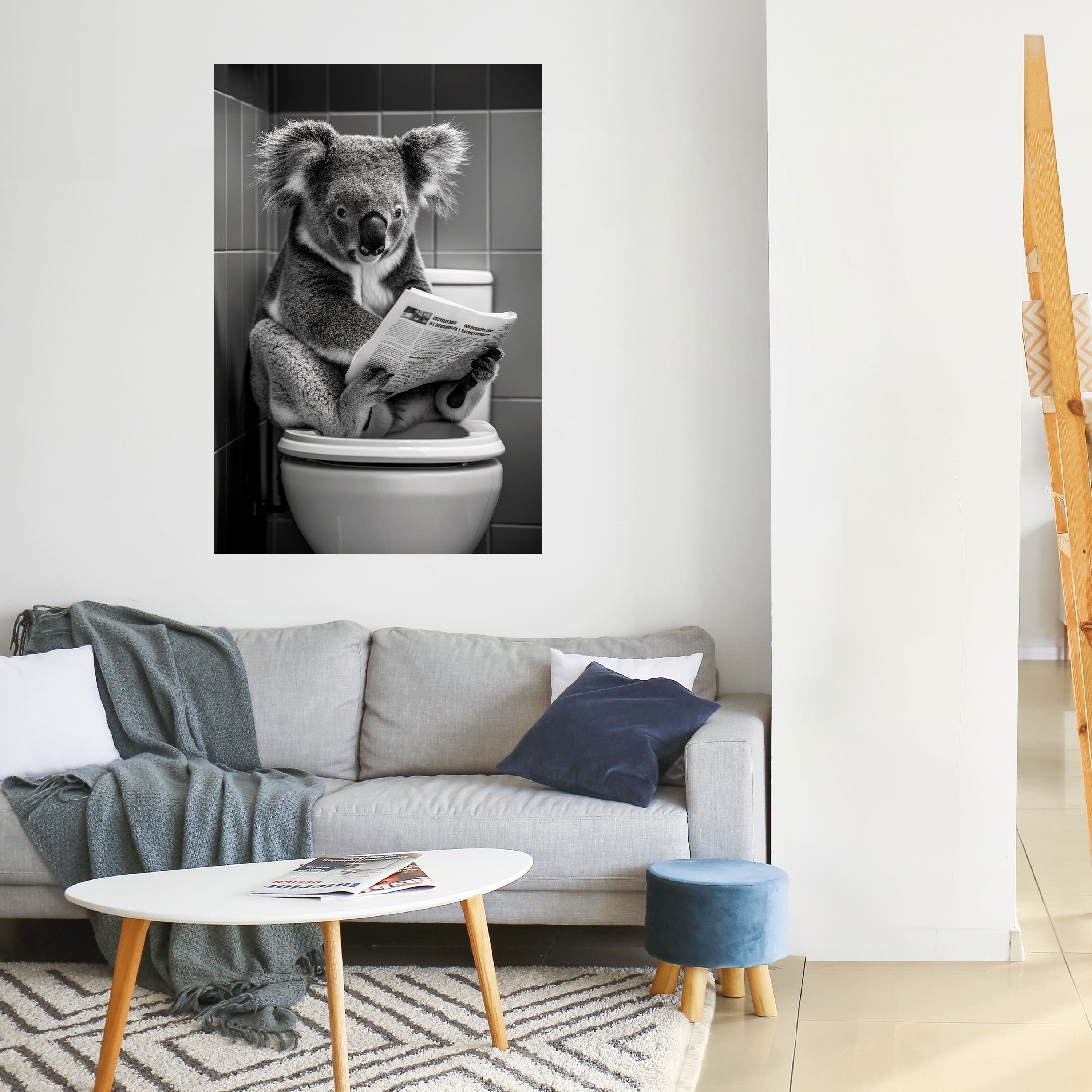 Affiche verticale autocollante « TOILET TIME TALES »