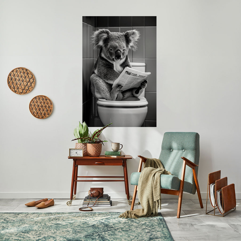 Affiche verticale autocollante « TOILET TIME TALES »