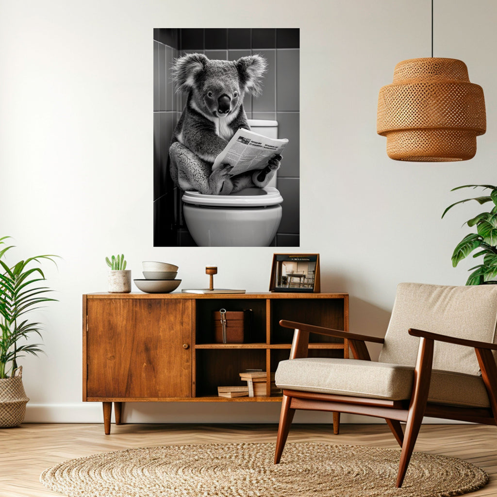 Affiche verticale autocollante « TOILET TIME TALES »