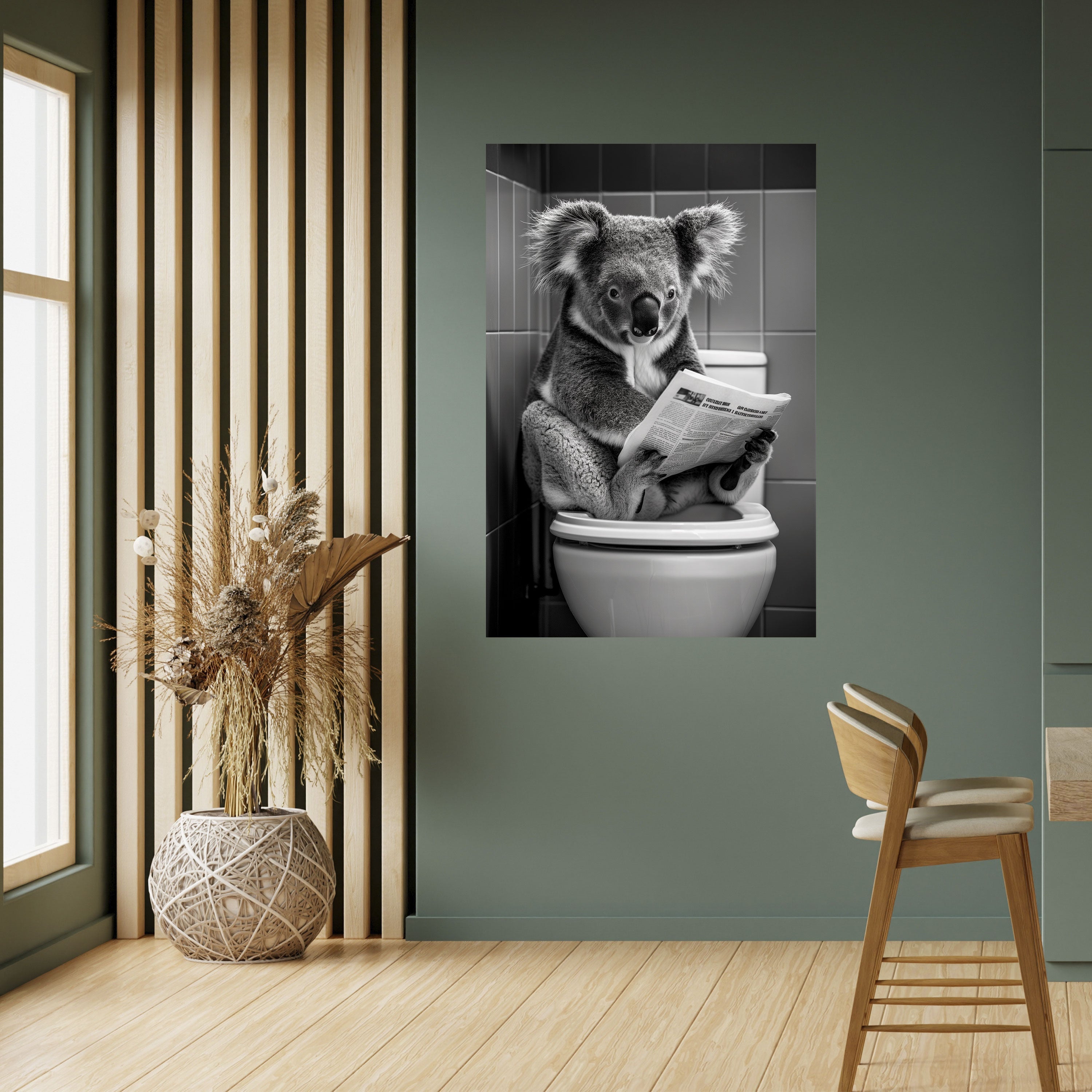 Affiche verticale autocollante « TOILET TIME TALES »