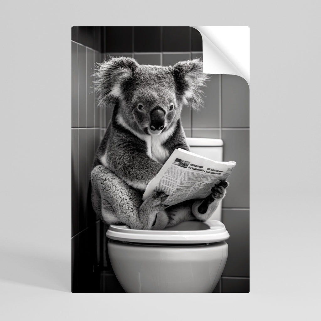 Affiche verticale autocollante « TOILET TIME TALES »
