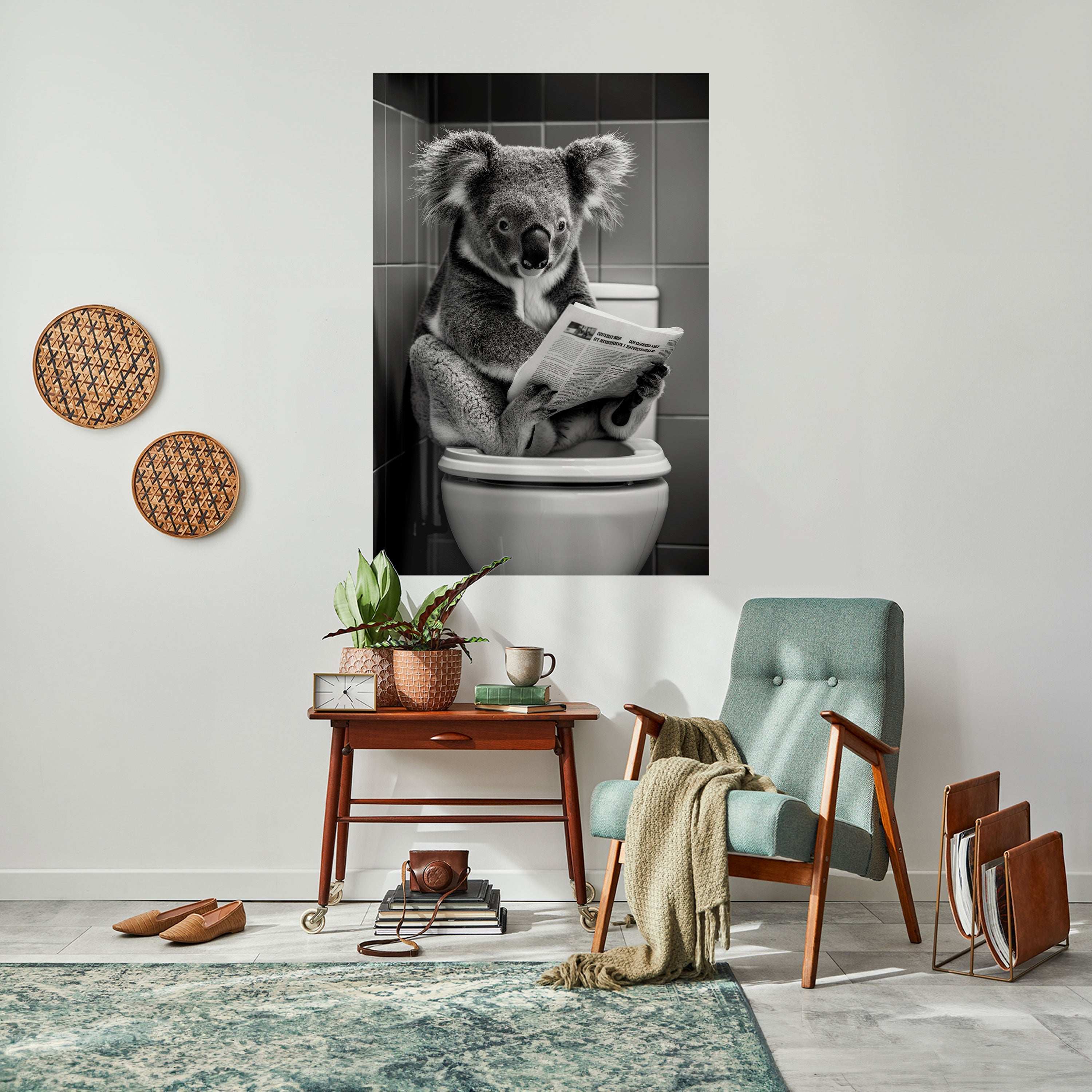 Affiche verticale autocollante « TOILET TIME TALES »