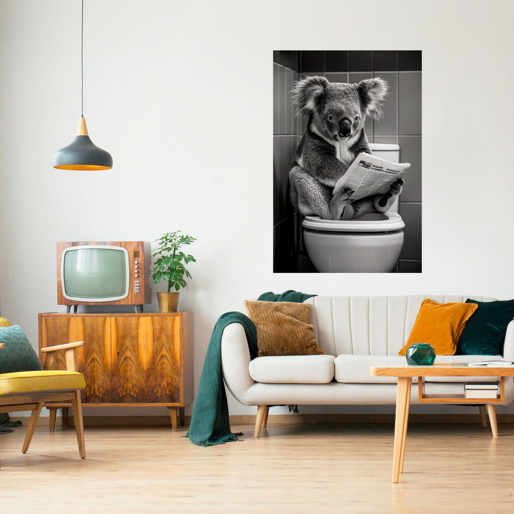 Affiche verticale autocollante « TOILET TIME TALES »