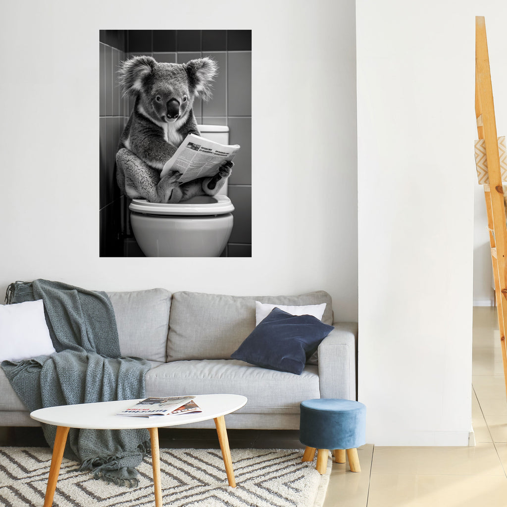 Affiche verticale autocollante « TOILET TIME TALES »