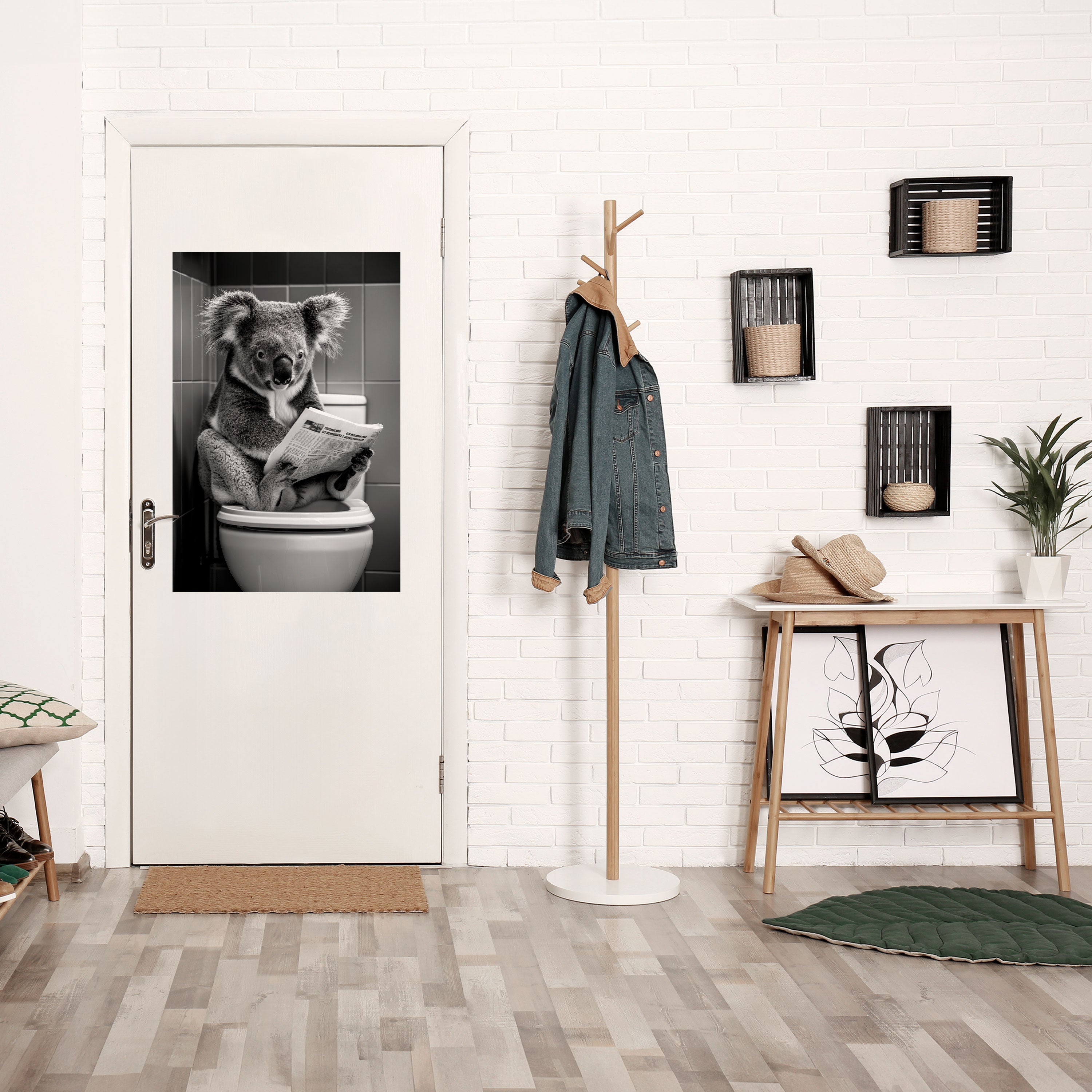 Affiche verticale autocollante « TOILET TIME TALES »