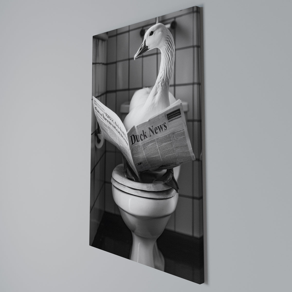 DUCKTAILS AND TIDBITS Vertical Canvas Print