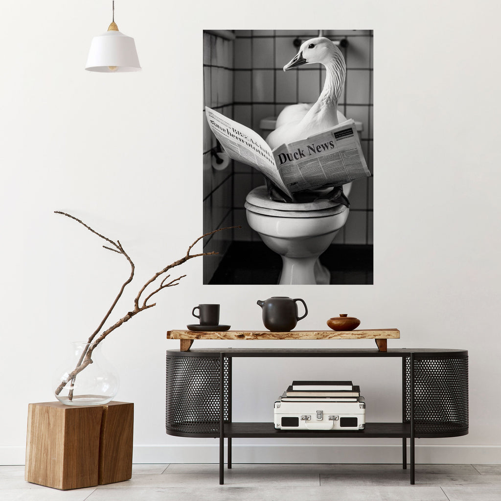 Affiche verticale autocollante « Queues de canard et friandises »