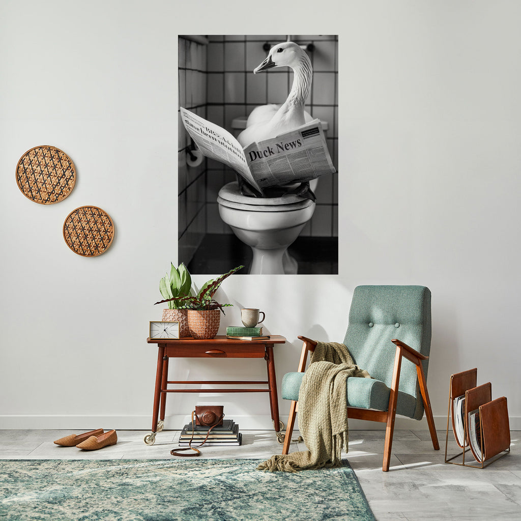 Affiche verticale autocollante « Queues de canard et friandises »