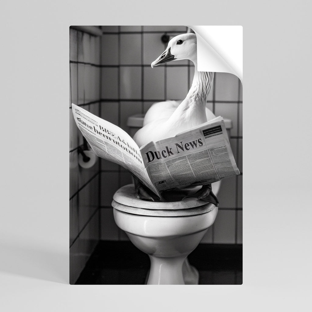 Affiche verticale autocollante « Queues de canard et friandises »