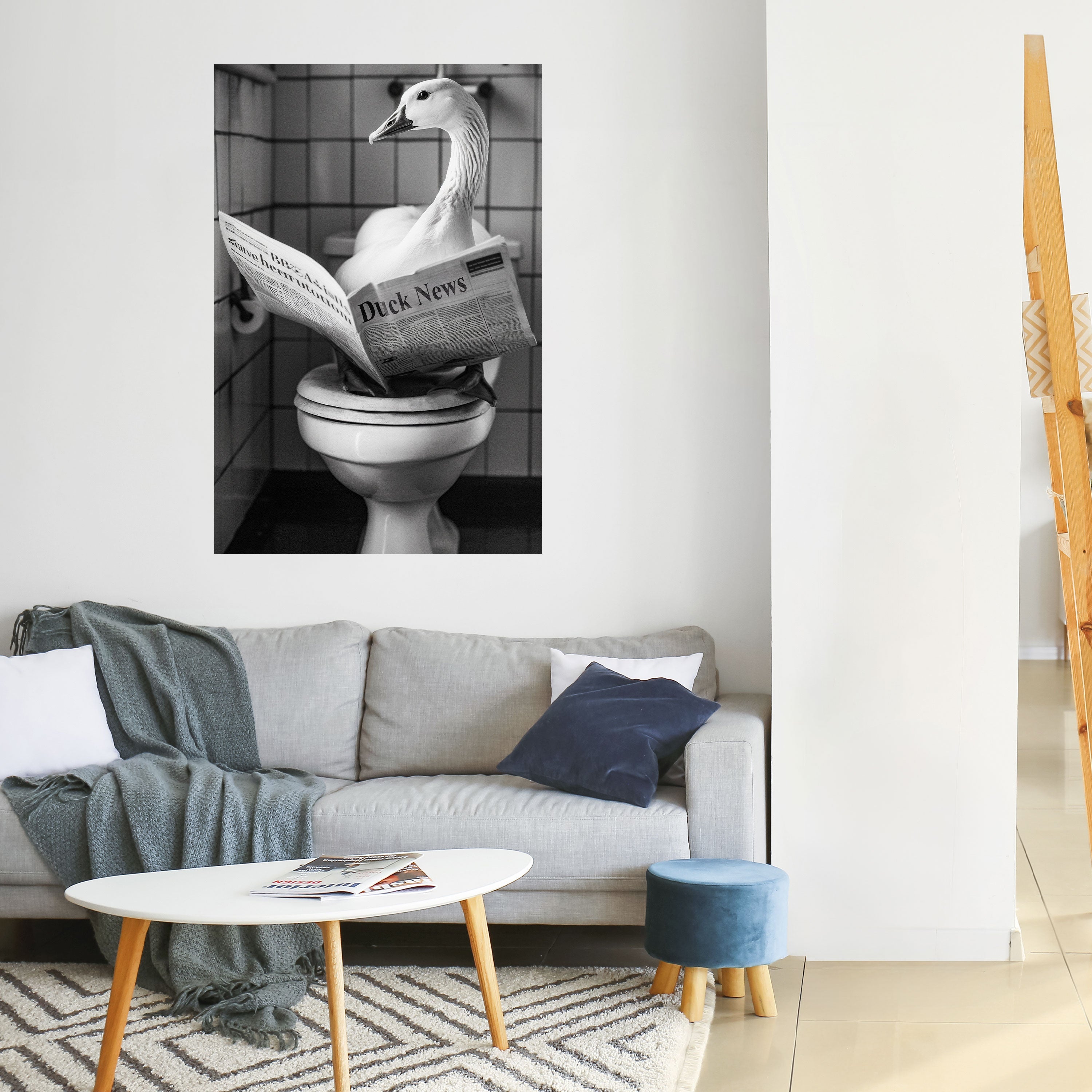 Affiche verticale autocollante « Queues de canard et friandises »