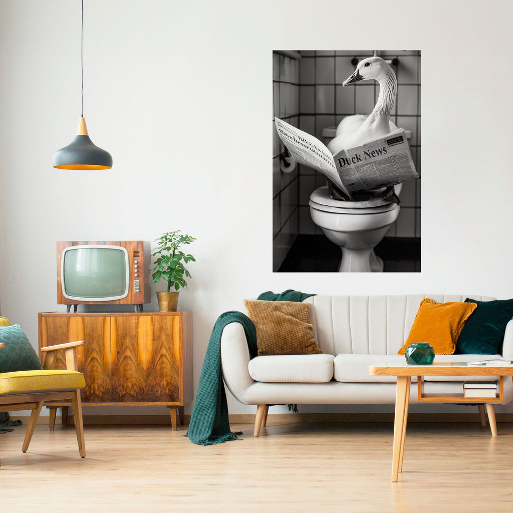 Affiche verticale autocollante « Queues de canard et friandises »