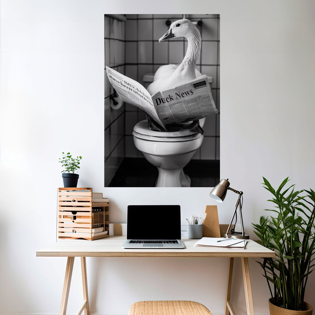 Affiche verticale autocollante « Queues de canard et friandises »