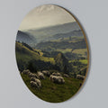 SHEEP IN SERENITY Round Wall Art