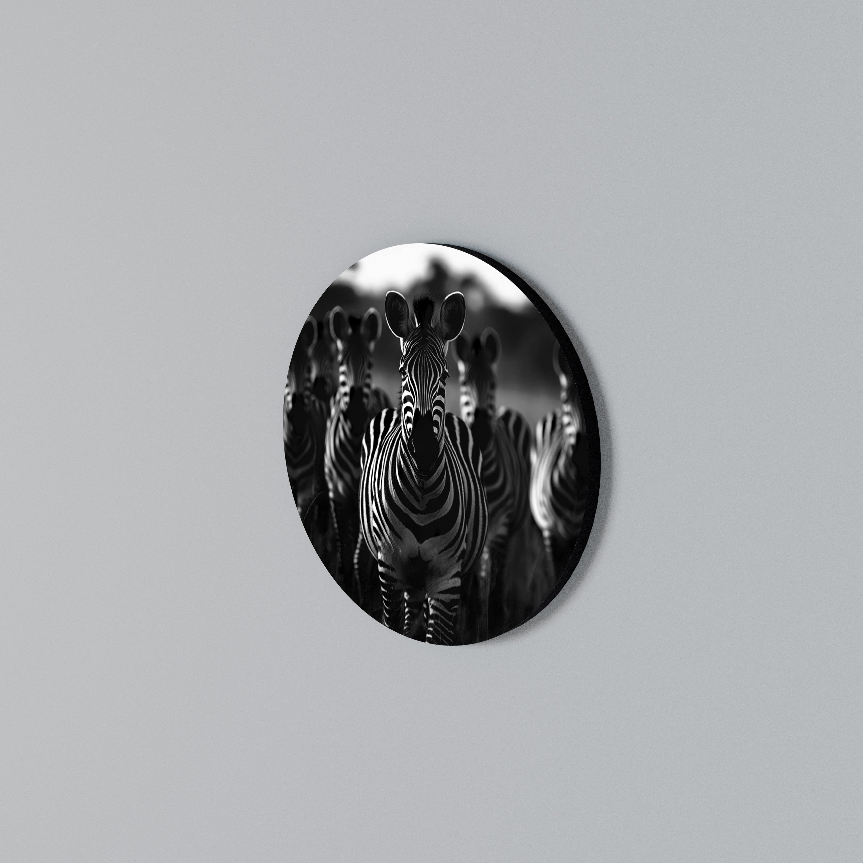 STRIPED SYMPHONY SAGA Round Wall Art