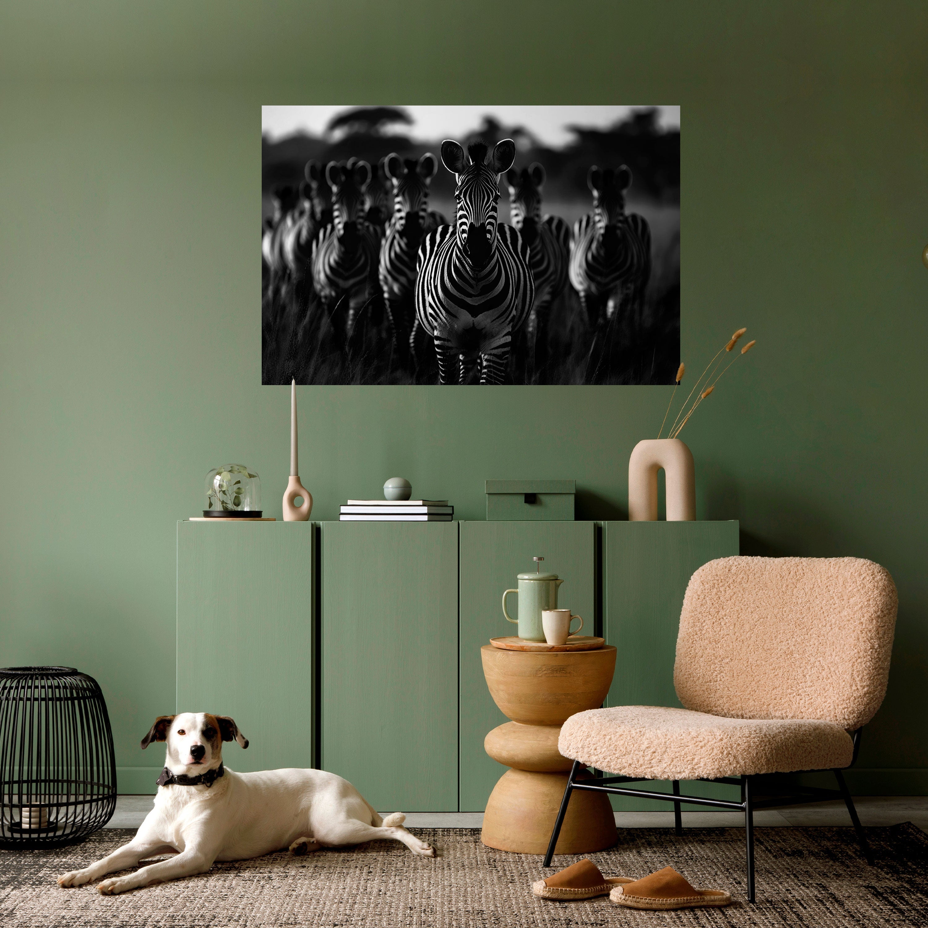 Affiche horizontale autocollante de la SYMPHONIE À RAYURES