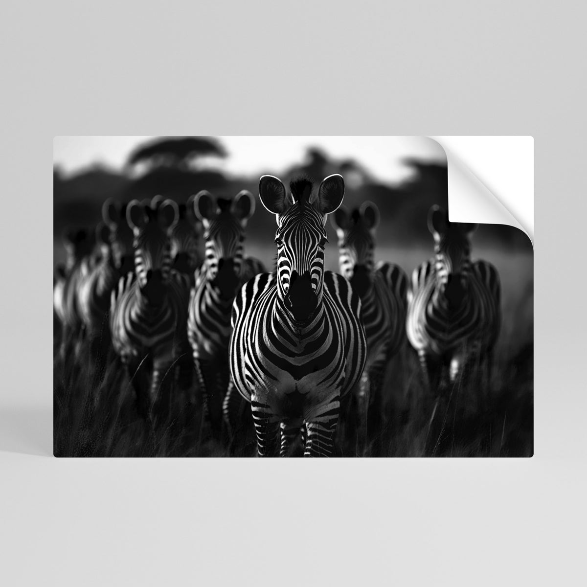 STRIPED SYMPHONY SAGA Peel and Stick Horizontal Poster