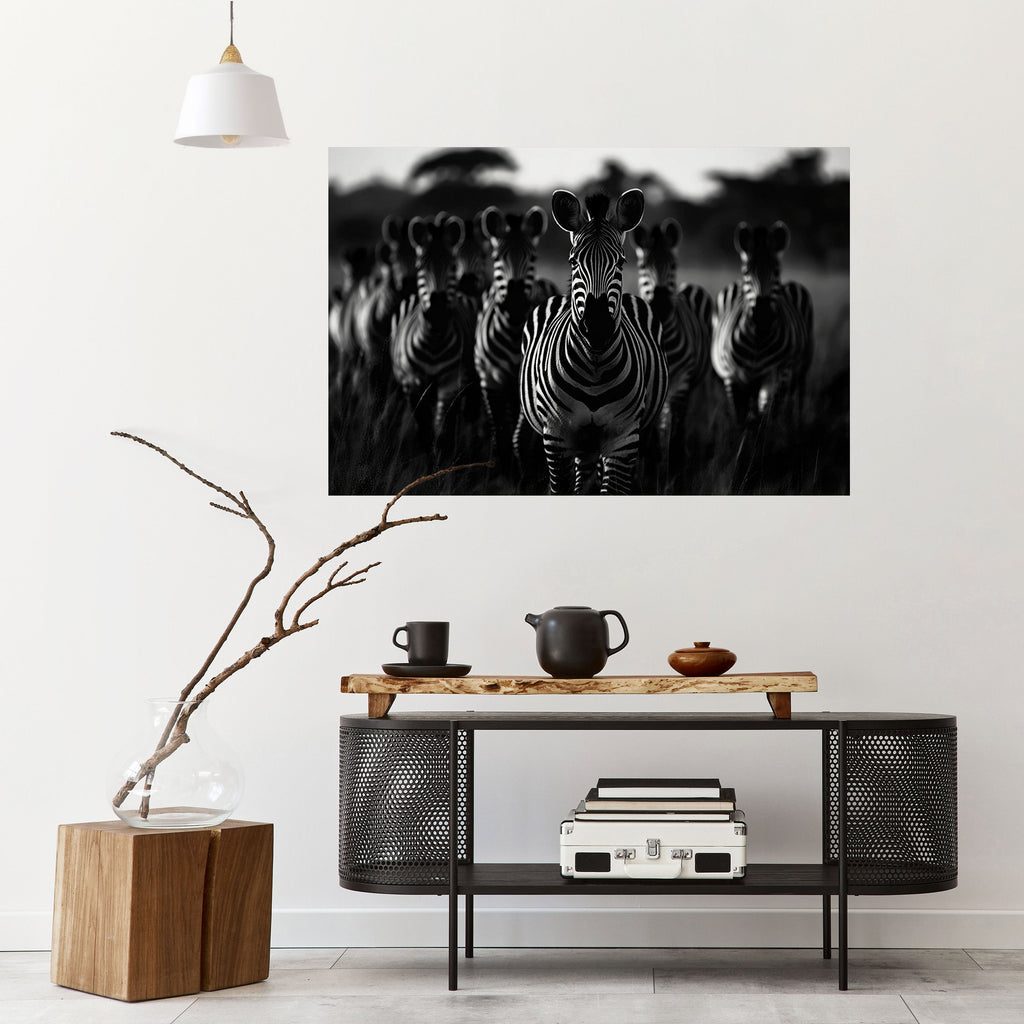 Affiche horizontale autocollante de la SYMPHONIE À RAYURES