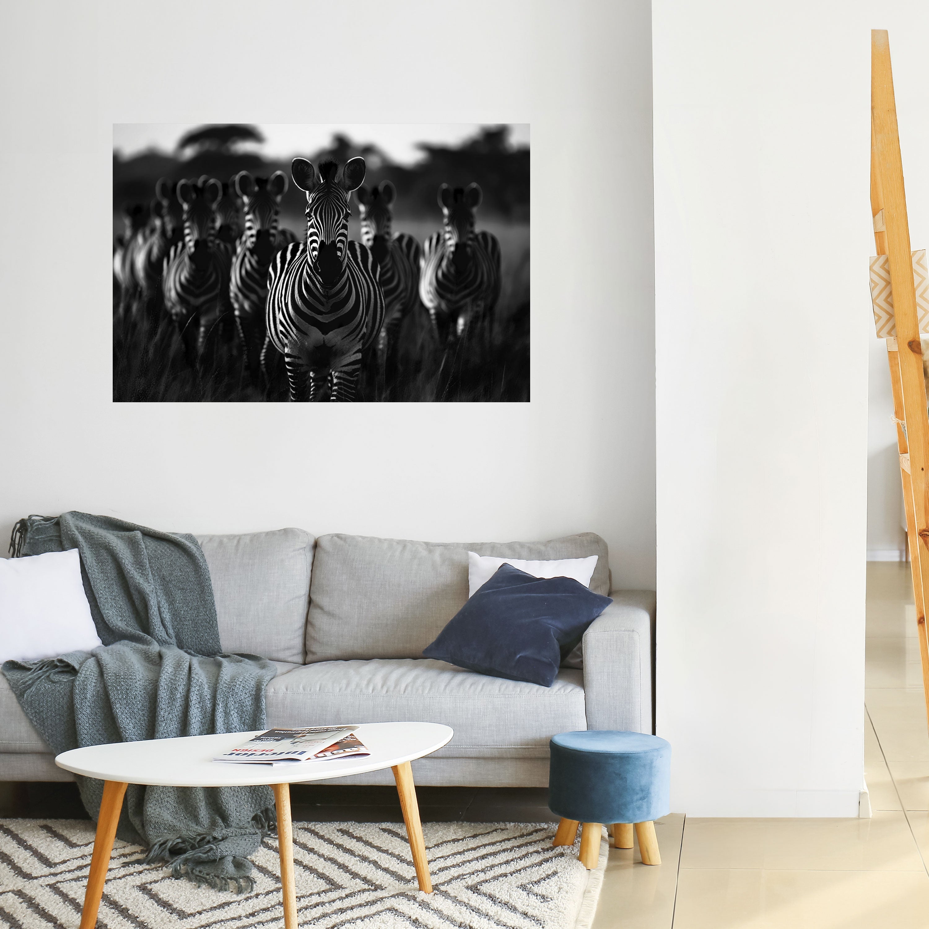 Affiche horizontale autocollante de la SYMPHONIE À RAYURES