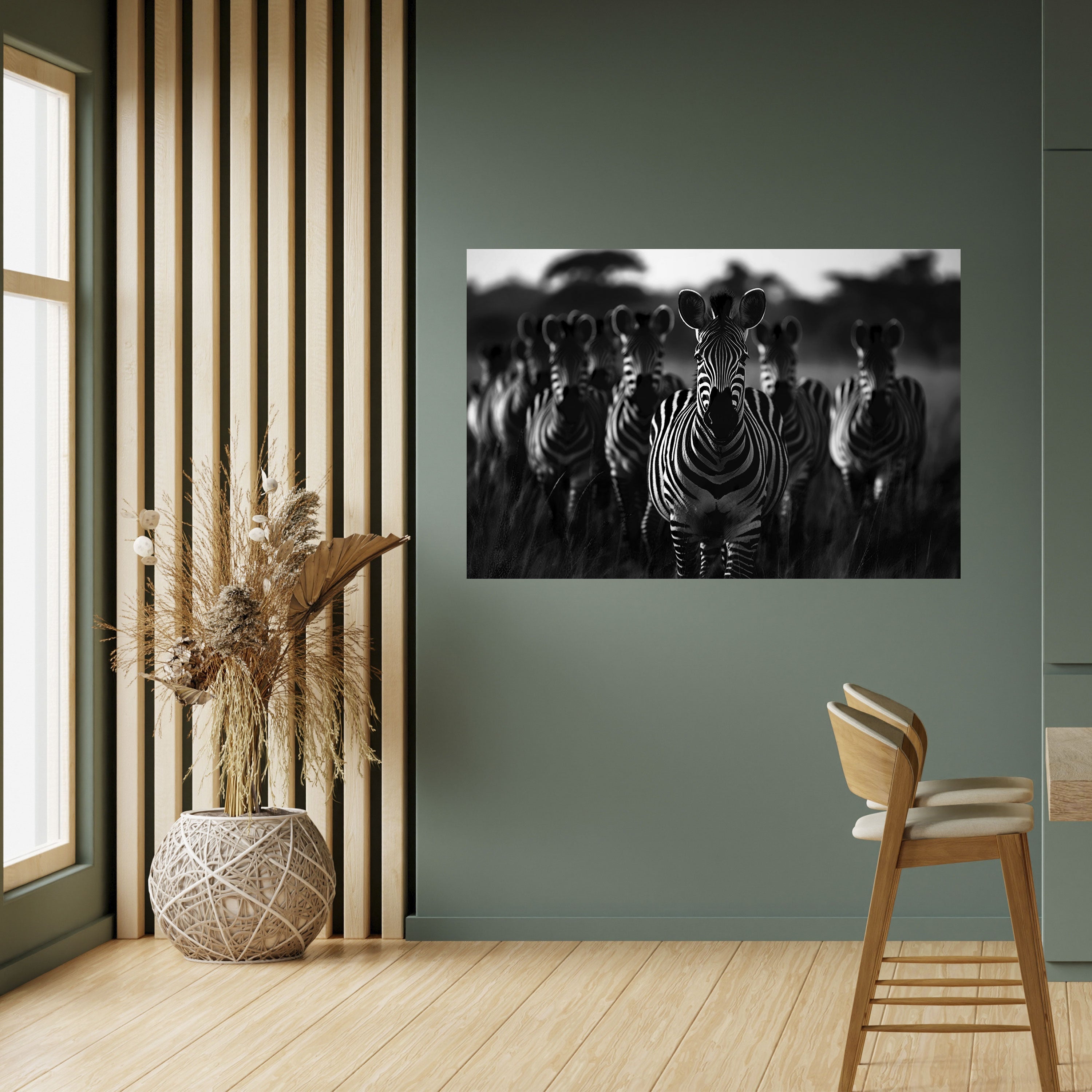 Affiche horizontale autocollante de la SYMPHONIE À RAYURES