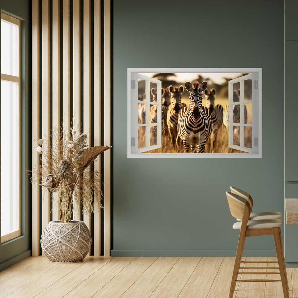 Affiche horizontale autocollante « SÉRÉNADE À RAYURES À L'EXTÉRIEUR »