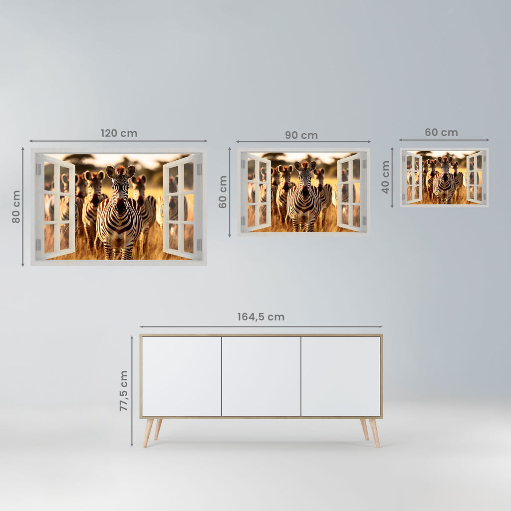 Affiche horizontale autocollante « SÉRÉNADE À RAYURES À L'EXTÉRIEUR »