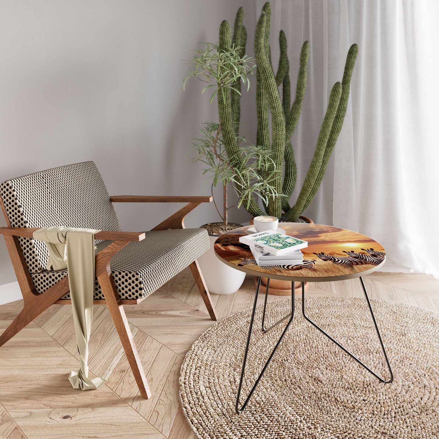 ZEBRA SUNSET SERENADE Coffee Table