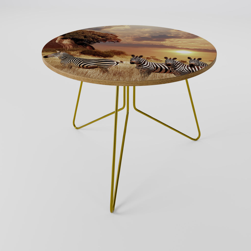 ZEBRA SUNSET SERENADE Coffee Table