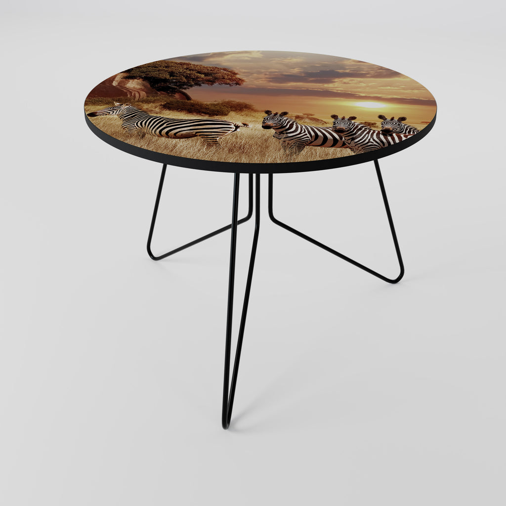 ZEBRA SUNSET SERENADE Coffee Table