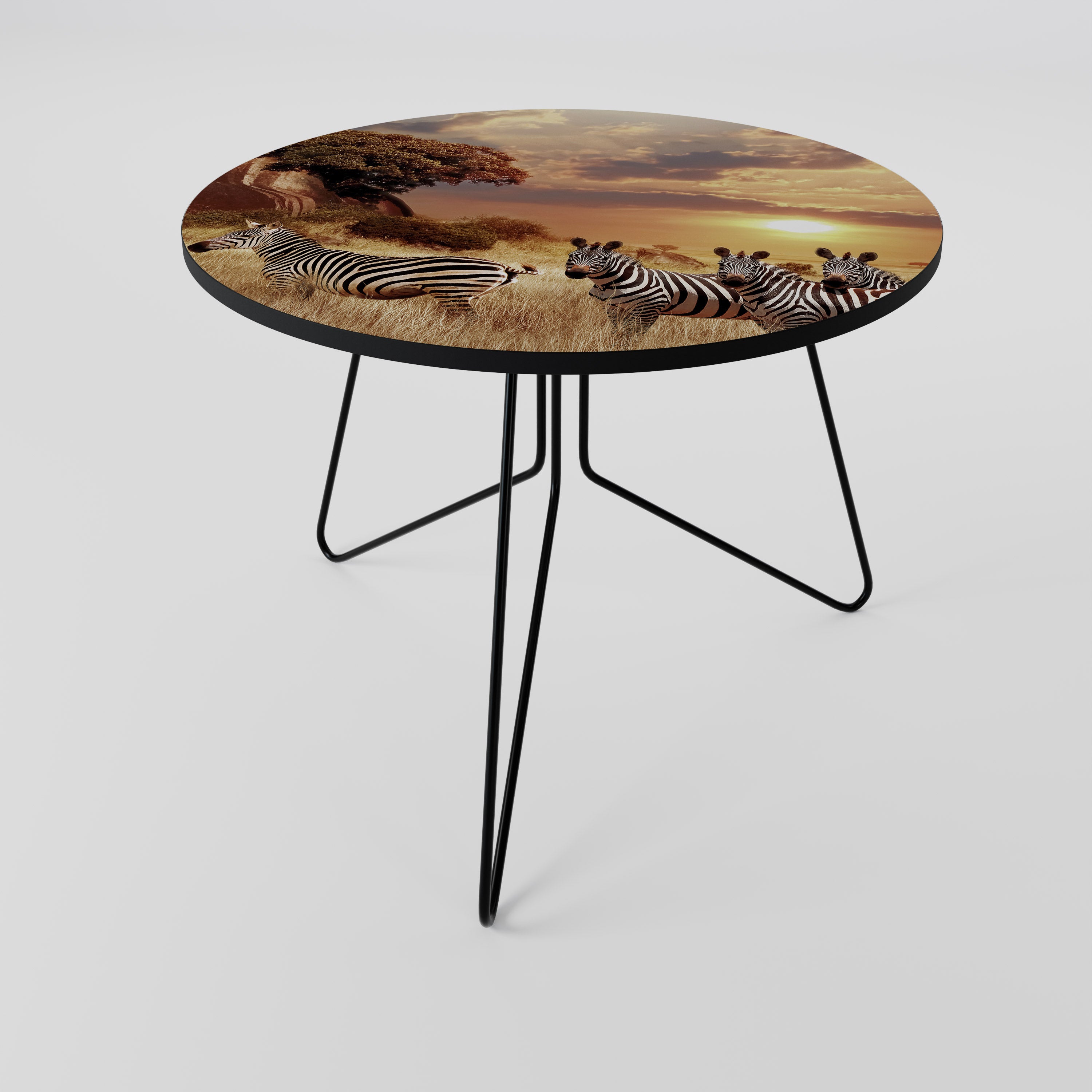 ZEBRA SUNSET SERENADE Coffee Table