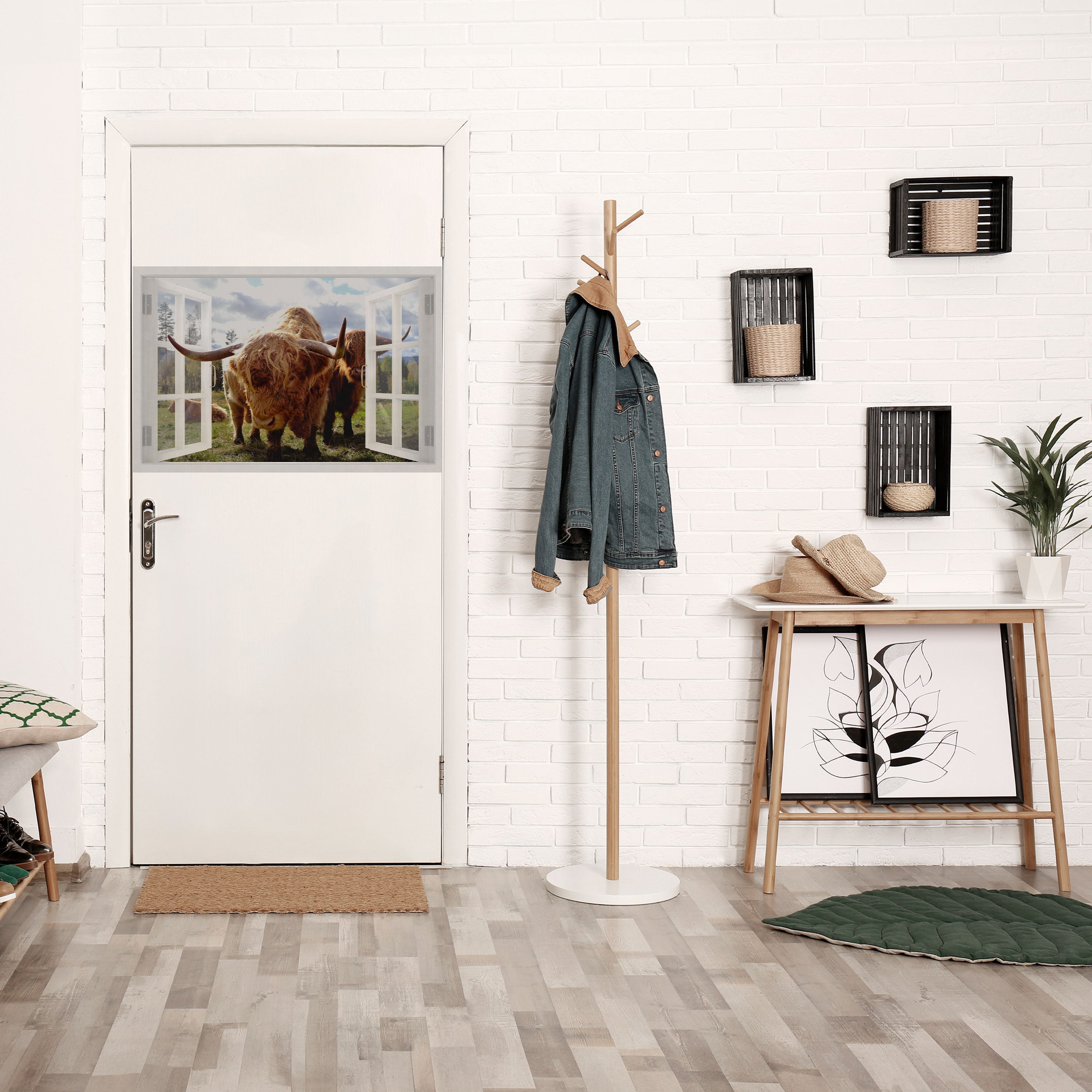 Affiche horizontale autocollante BOVINE WINDOW VISTA