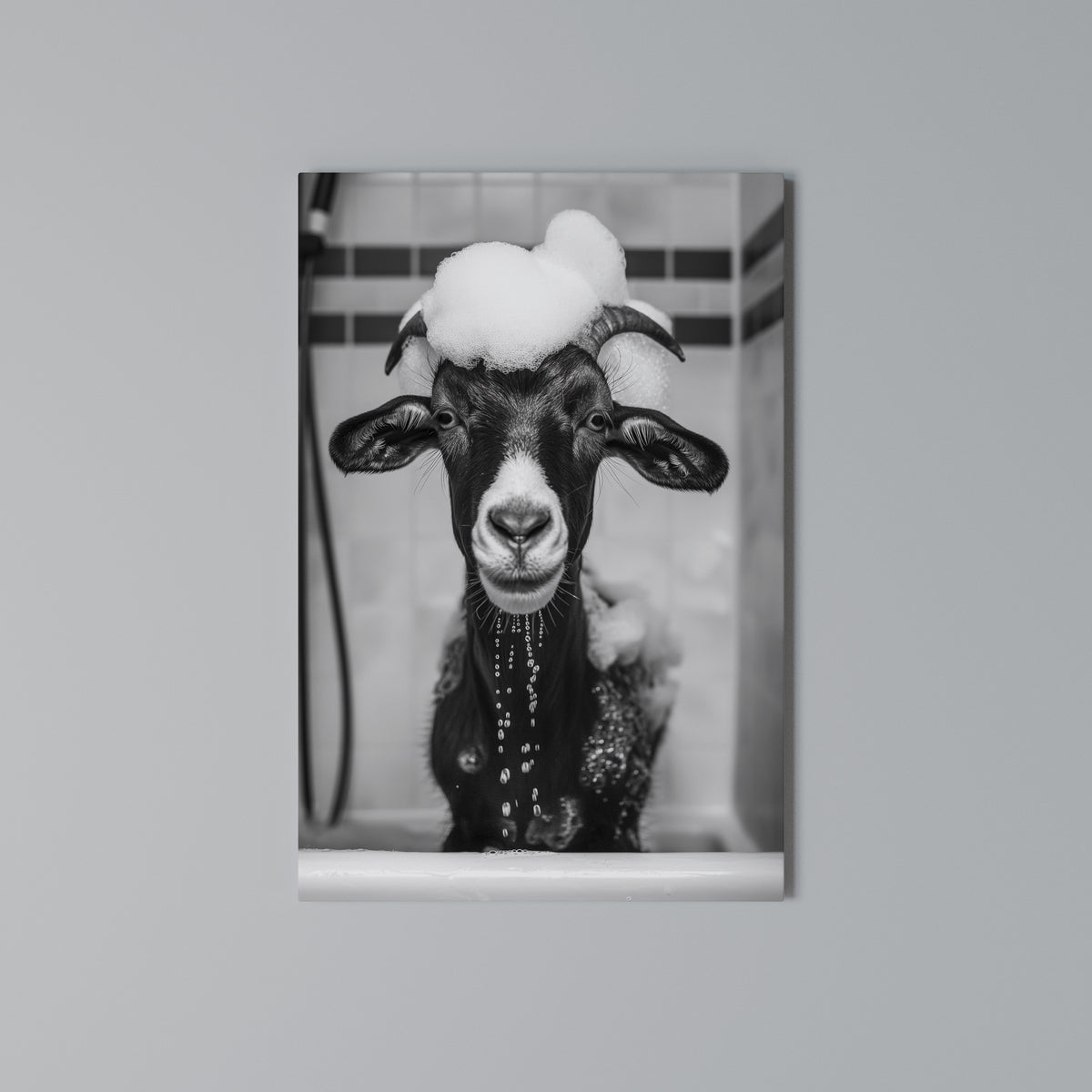 BUBBLE-BATHED BLISS Vertical Canvas Print