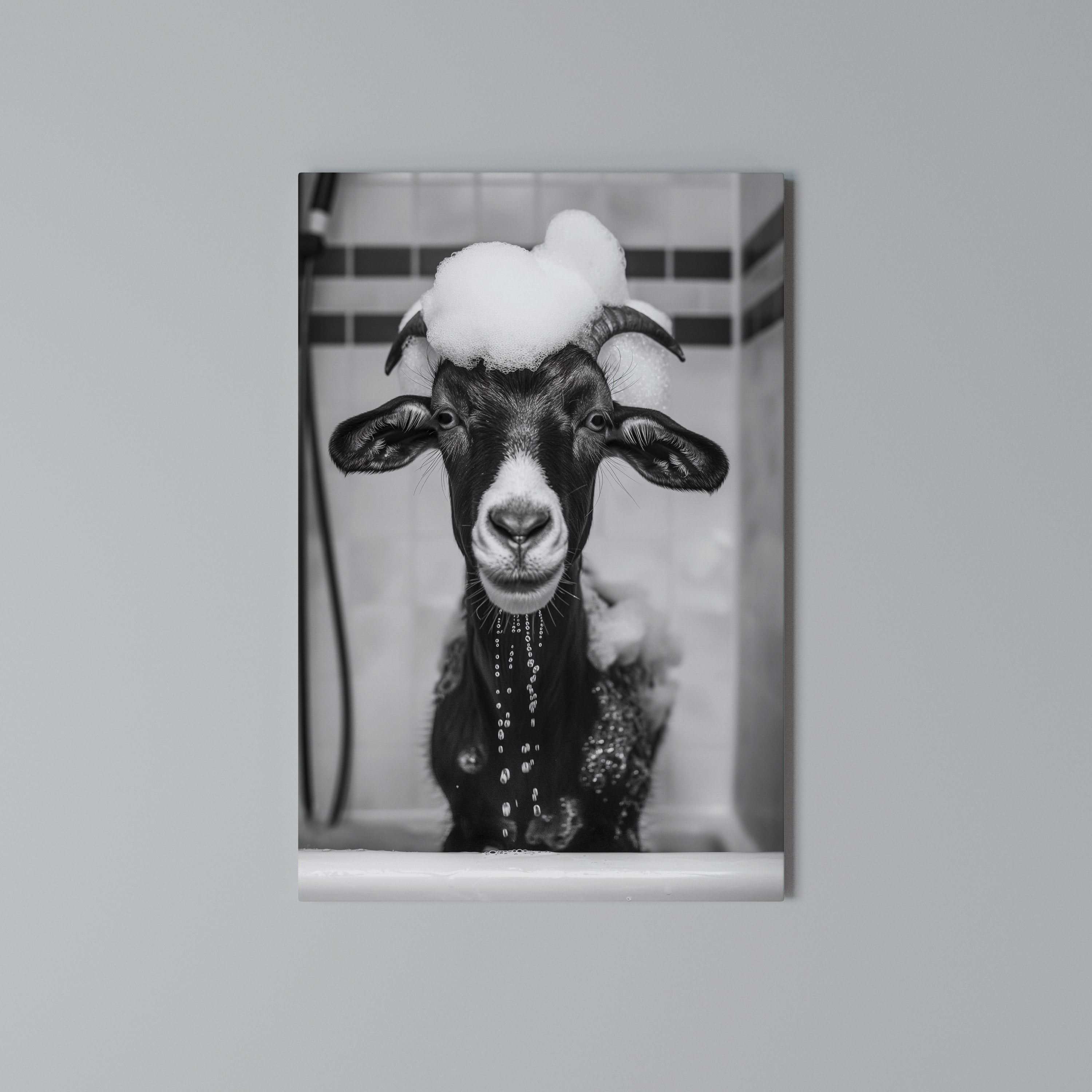 BUBBLE-BATHED BLISS Vertical Canvas Print