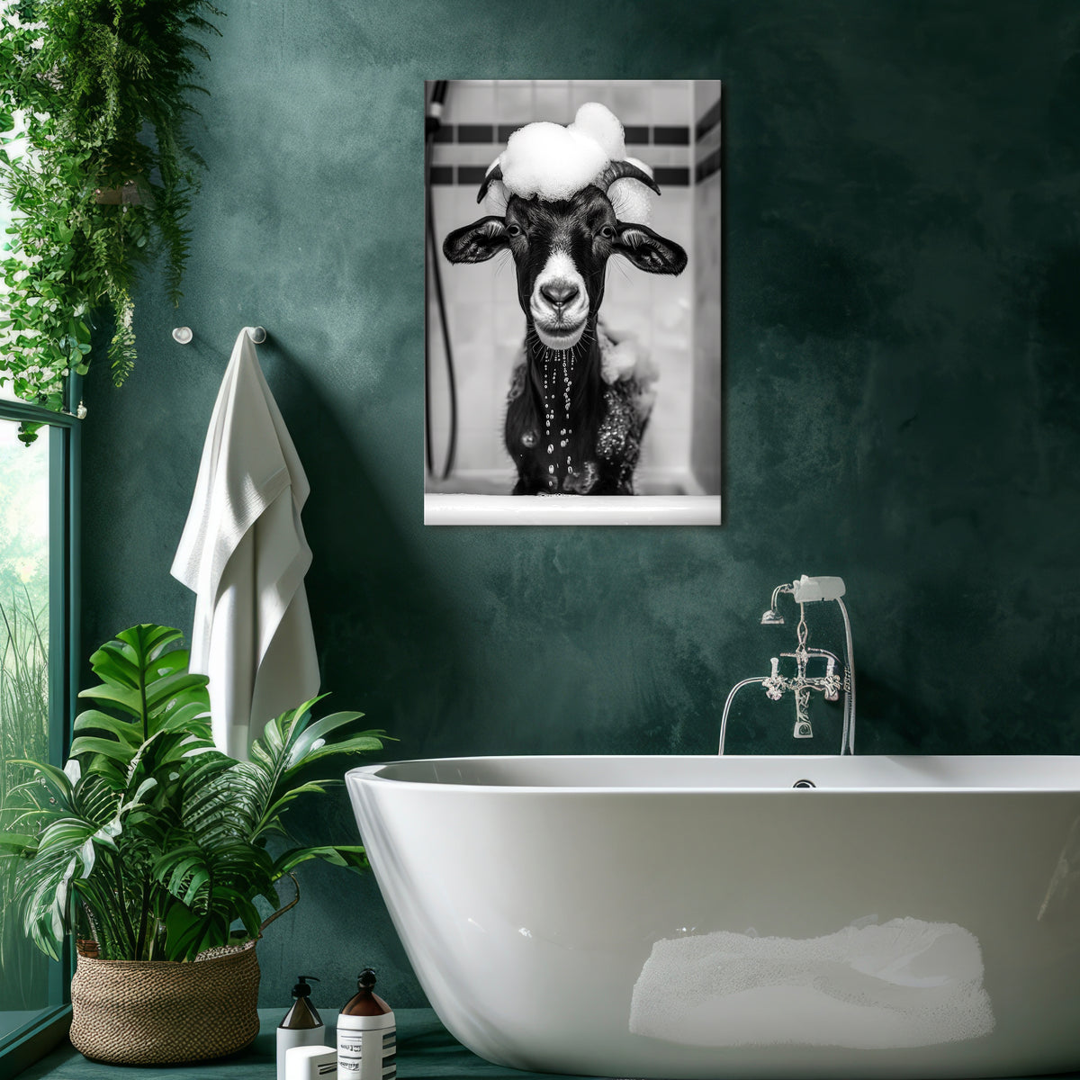 BUBBLE-BATHED BLISS Vertical Canvas Print
