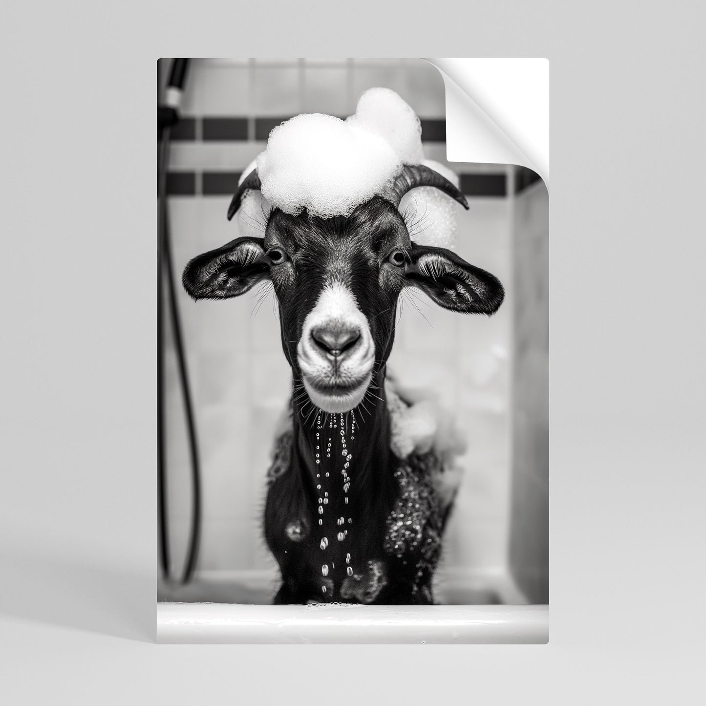 BUBBLE-BATHED BLISS Peel and Stick Vertical Poster