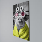MORNING PIGLET Vertical Canvas Print