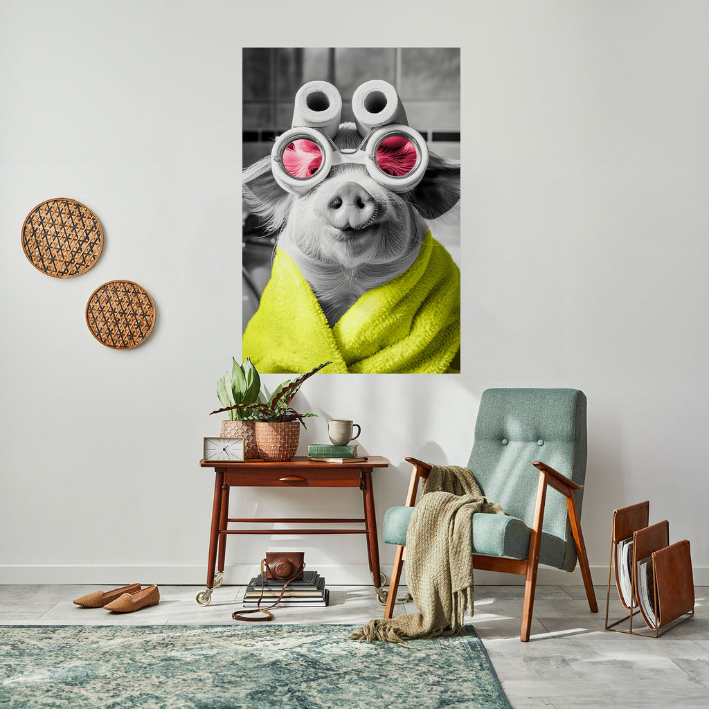 Poster vertical autocollant « PORCELET DU MATIN »