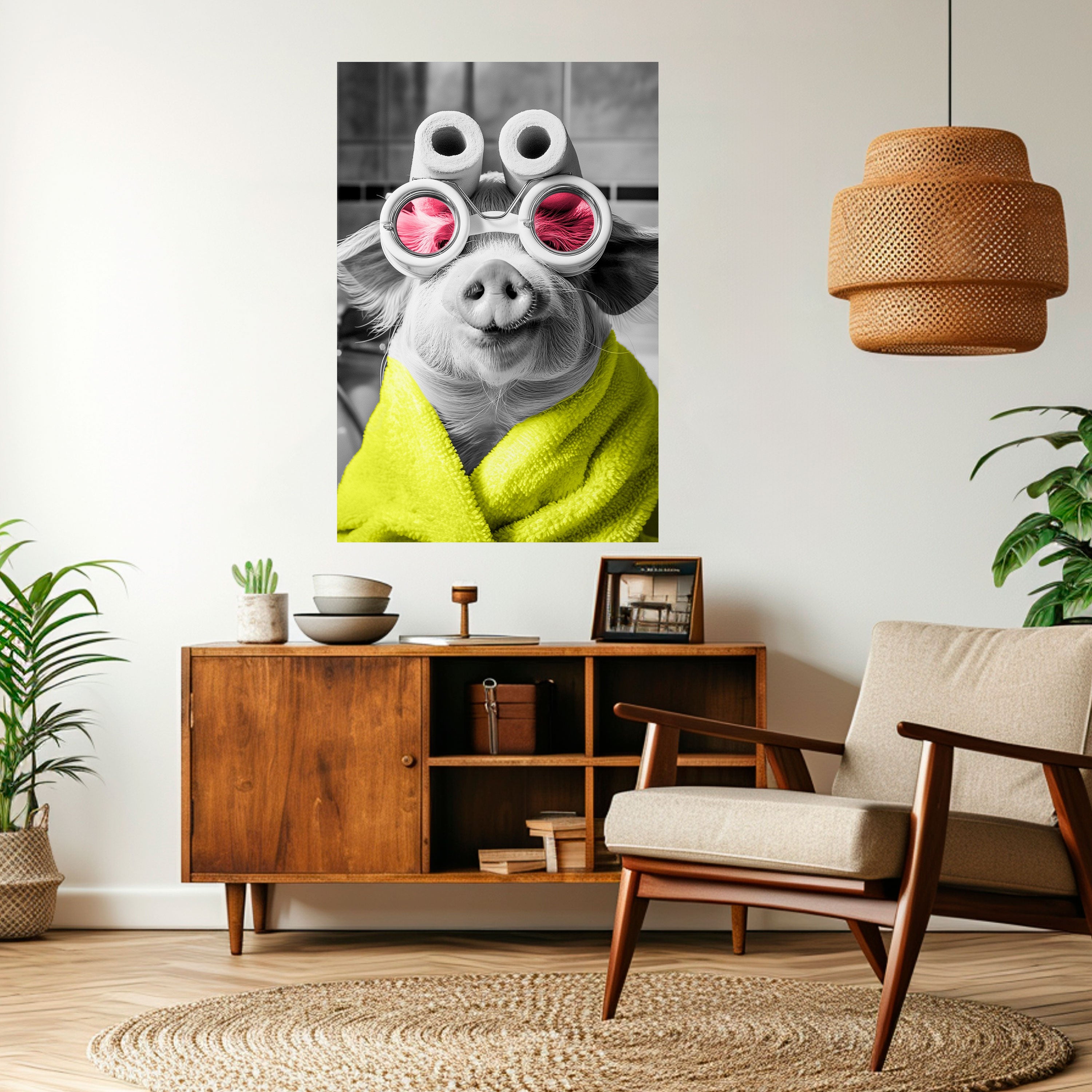 Poster vertical autocollant « PORCELET DU MATIN »