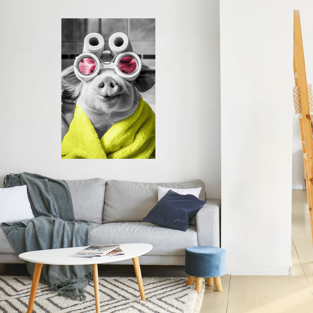 Poster vertical autocollant « PORCELET DU MATIN »