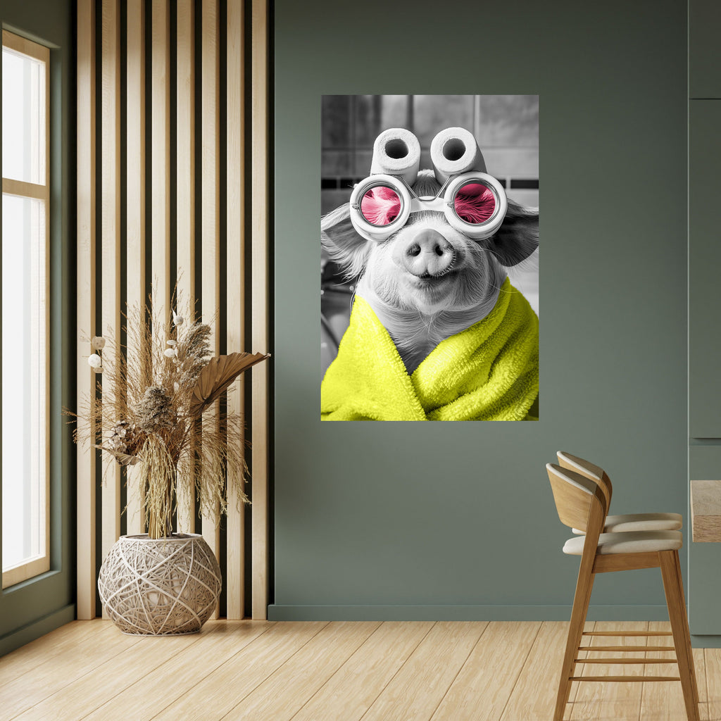 Poster vertical autocollant « PORCELET DU MATIN »