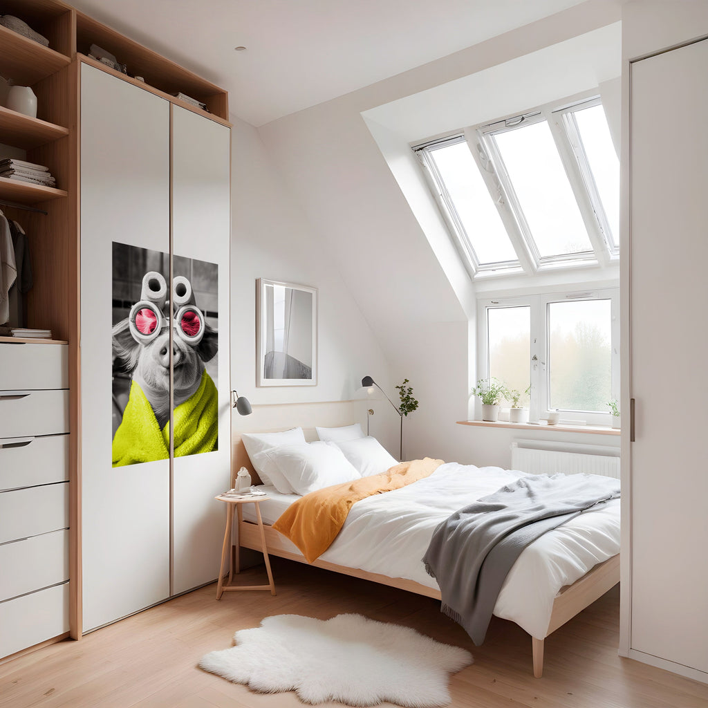 Poster vertical autocollant « PORCELET DU MATIN »