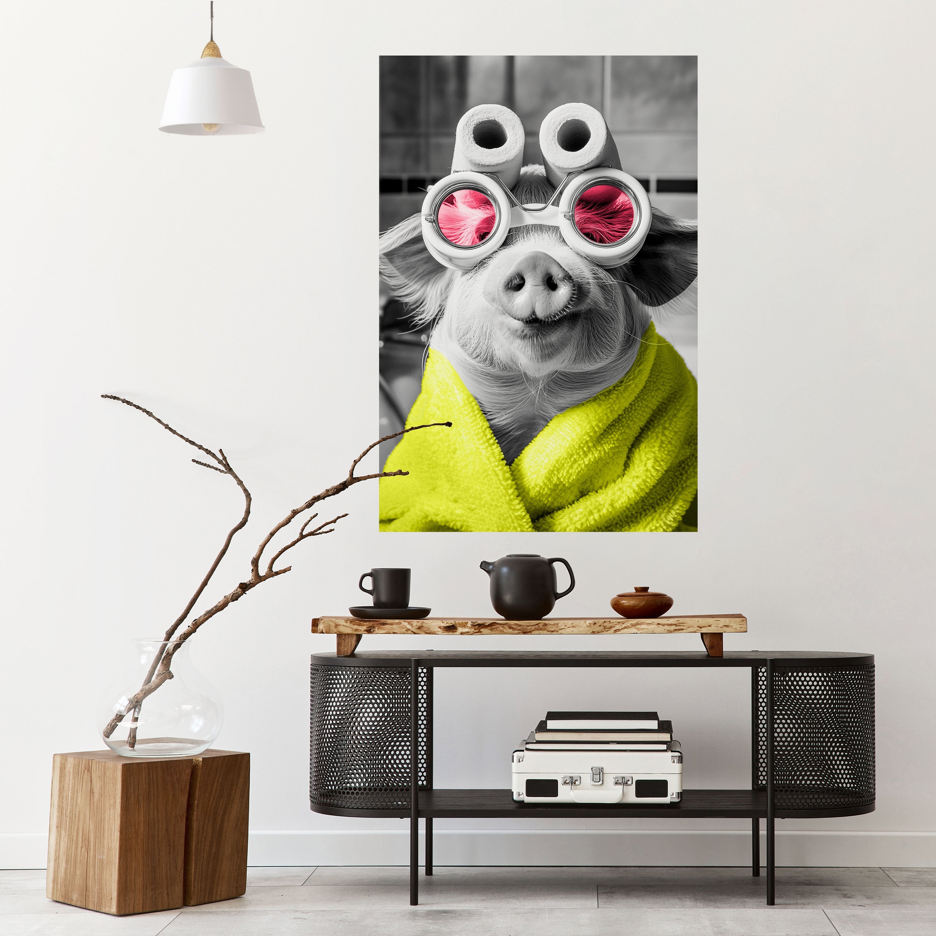 Poster vertical autocollant « PORCELET DU MATIN »