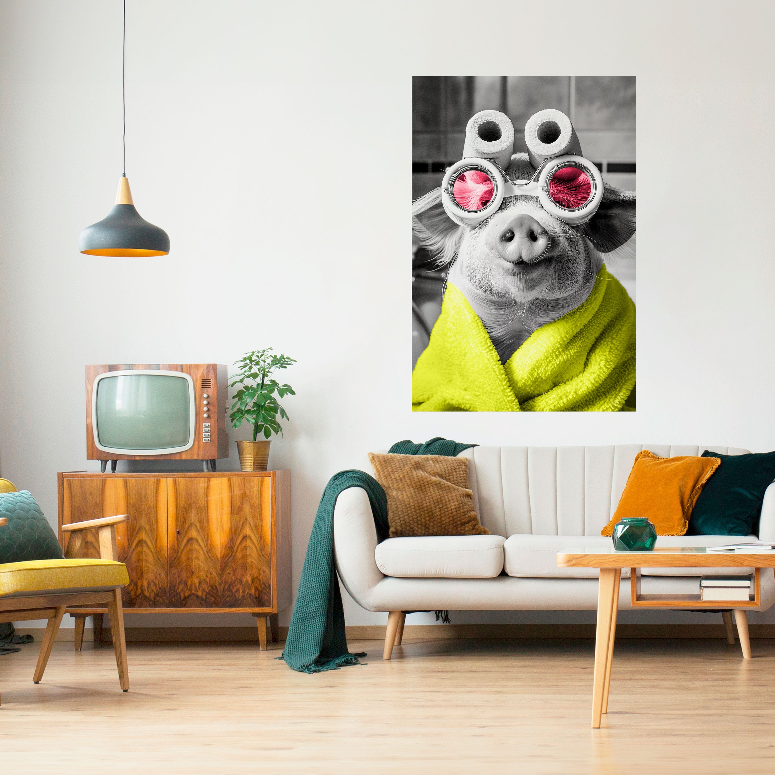 Poster vertical autocollant « PORCELET DU MATIN »