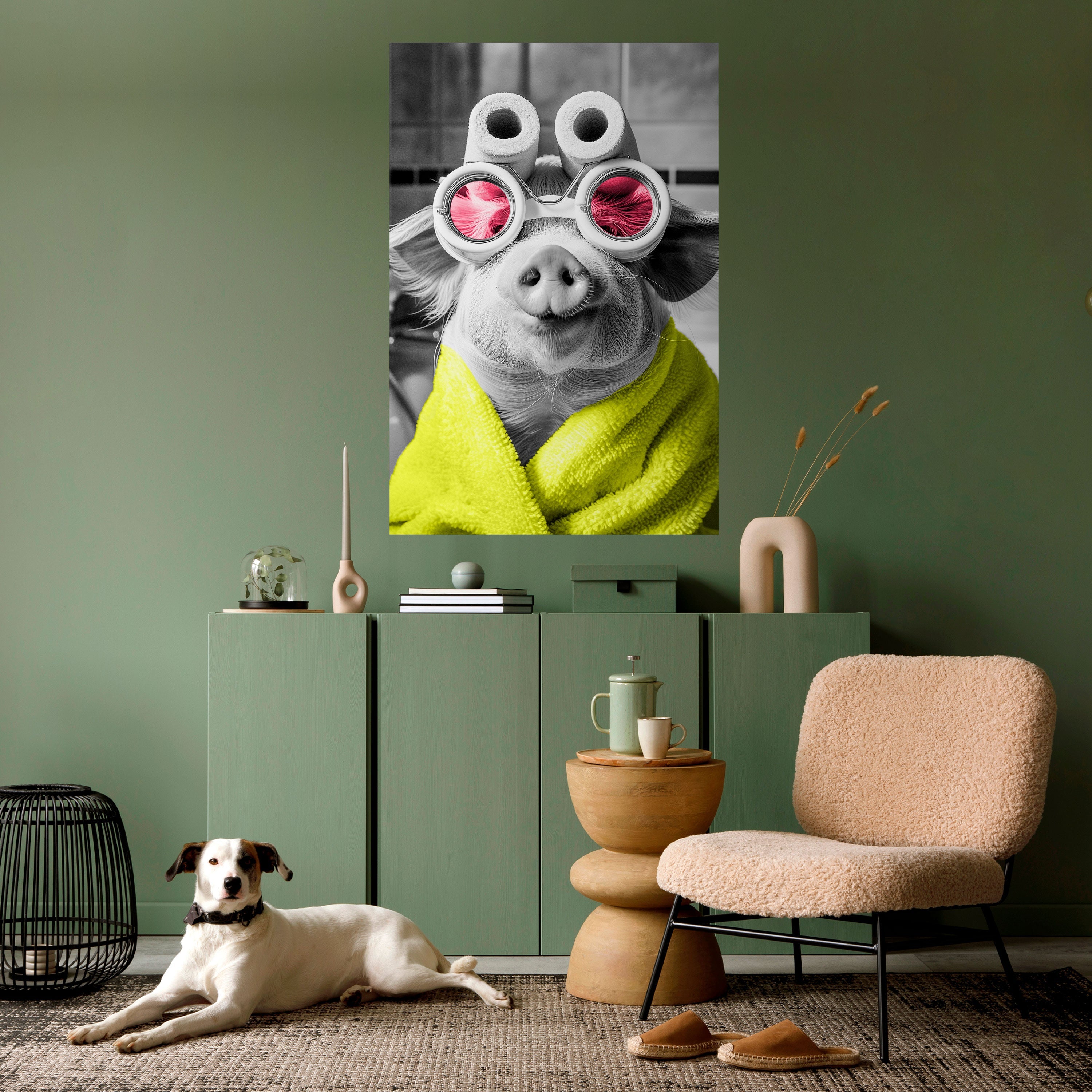 Poster vertical autocollant « PORCELET DU MATIN »