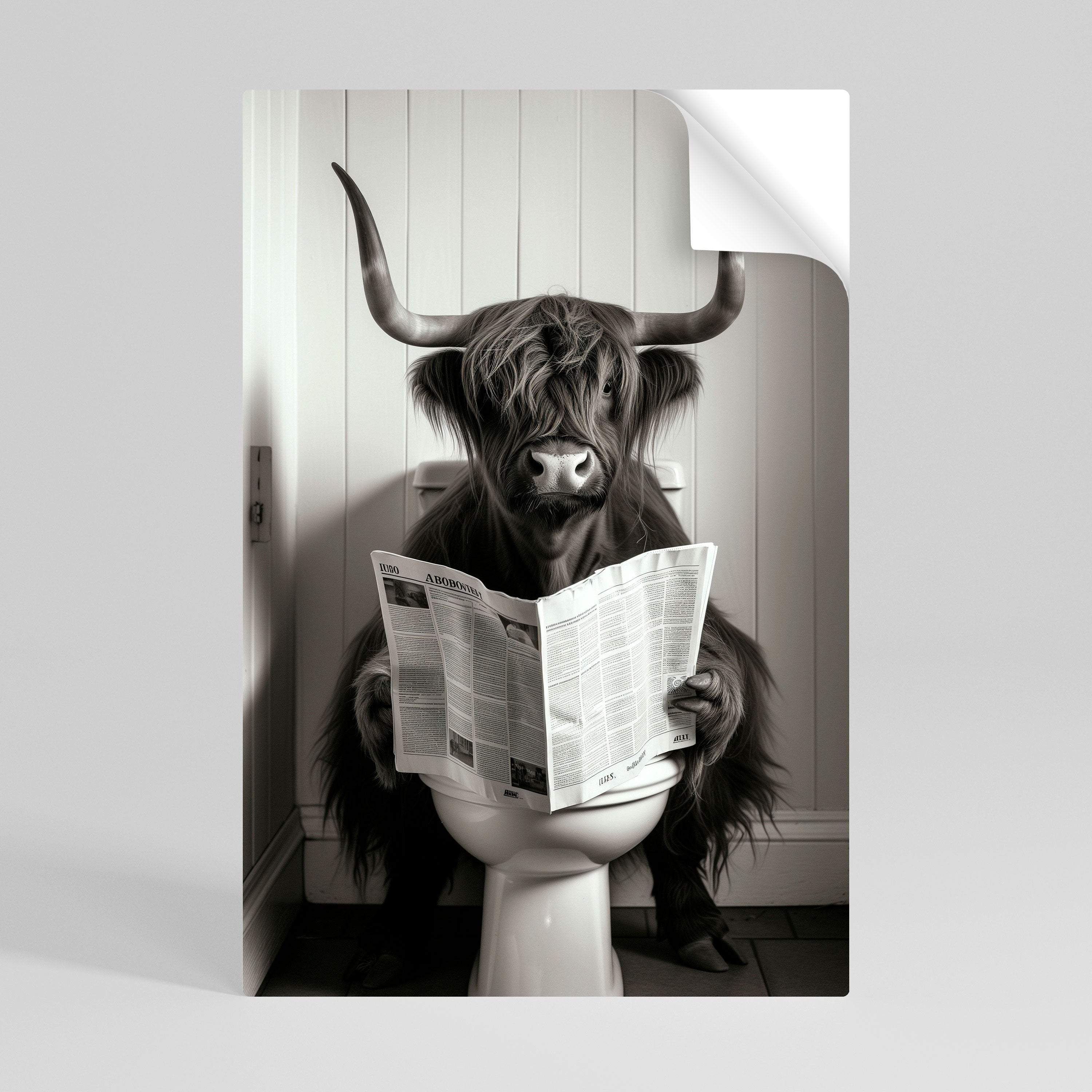 Affiche verticale autocollante « MOO-DY NEWS BREAK »