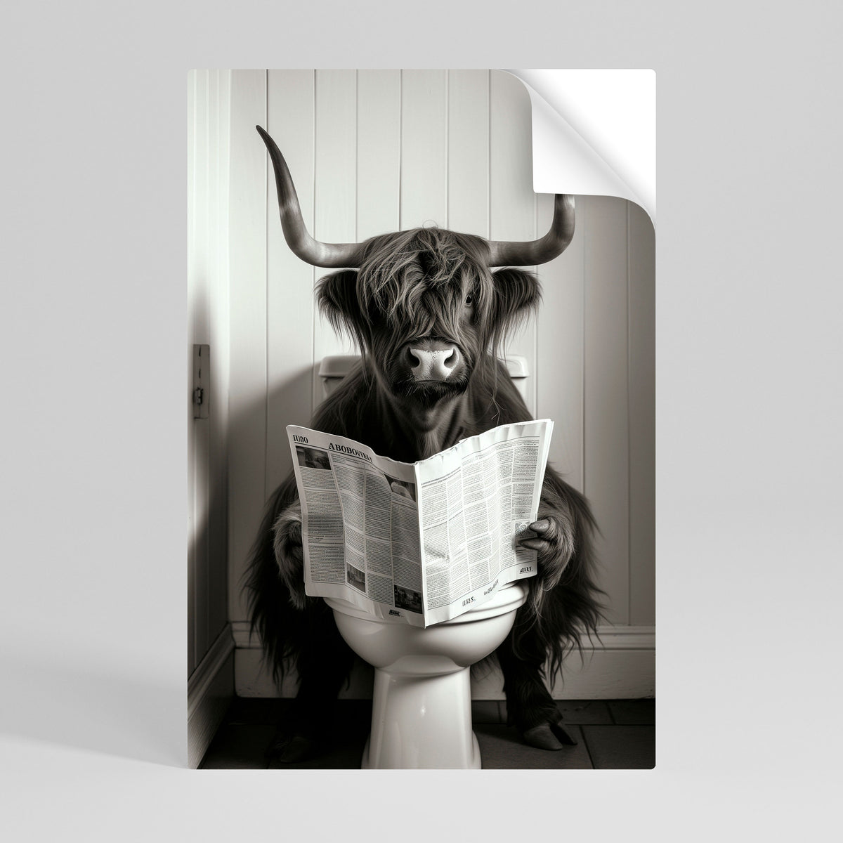 MOO-DY NEWS BREAK Peel and Stick Vertical Poster