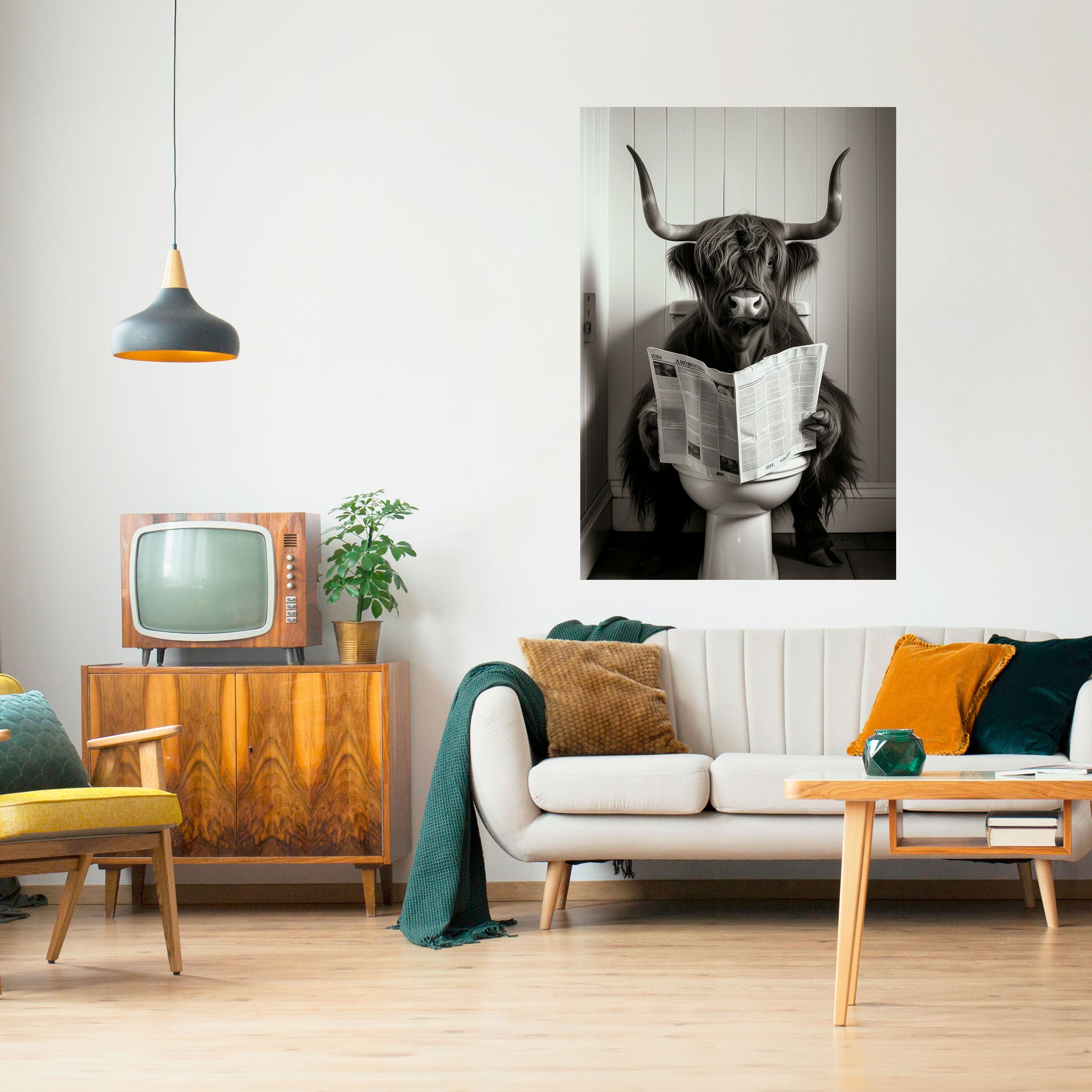 Affiche verticale autocollante « MOO-DY NEWS BREAK »