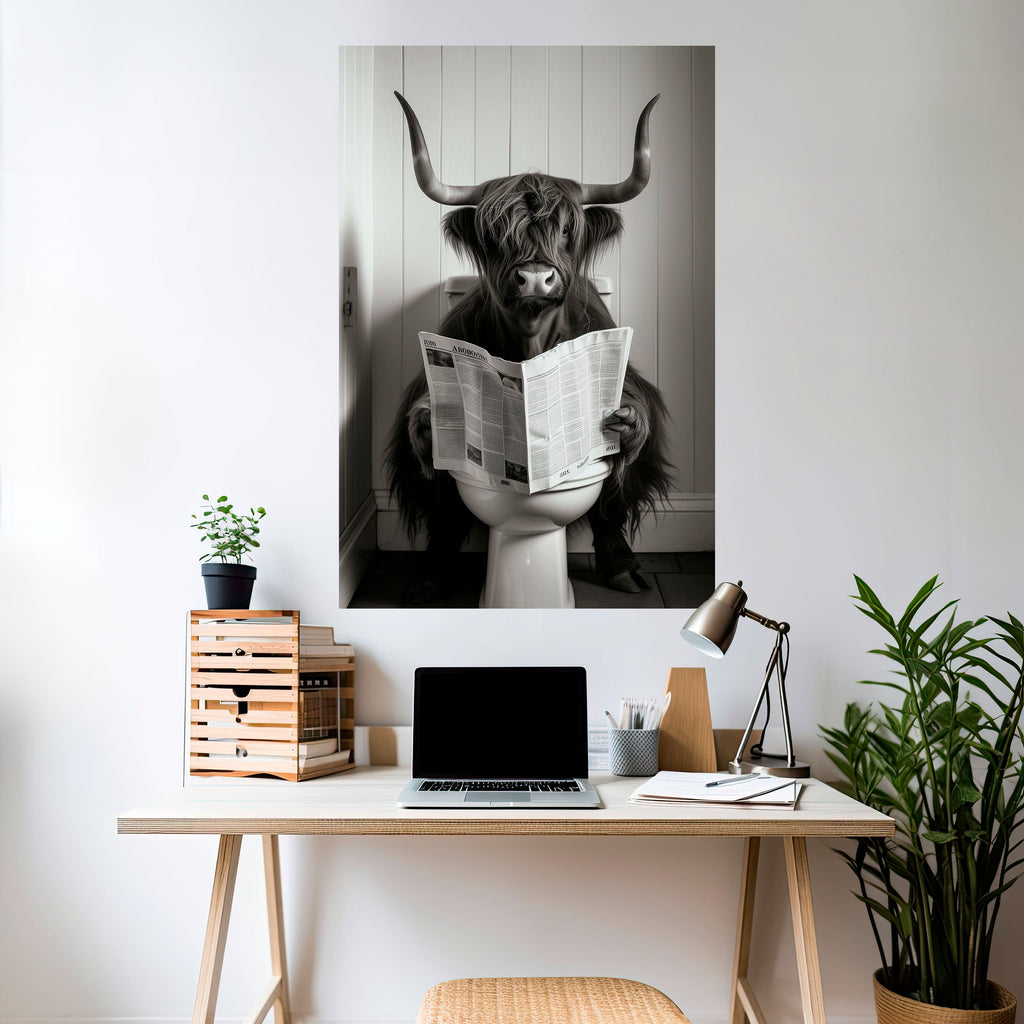 Affiche verticale autocollante « MOO-DY NEWS BREAK »