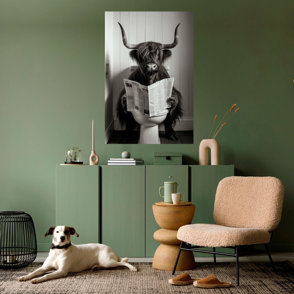 Affiche verticale autocollante « MOO-DY NEWS BREAK »