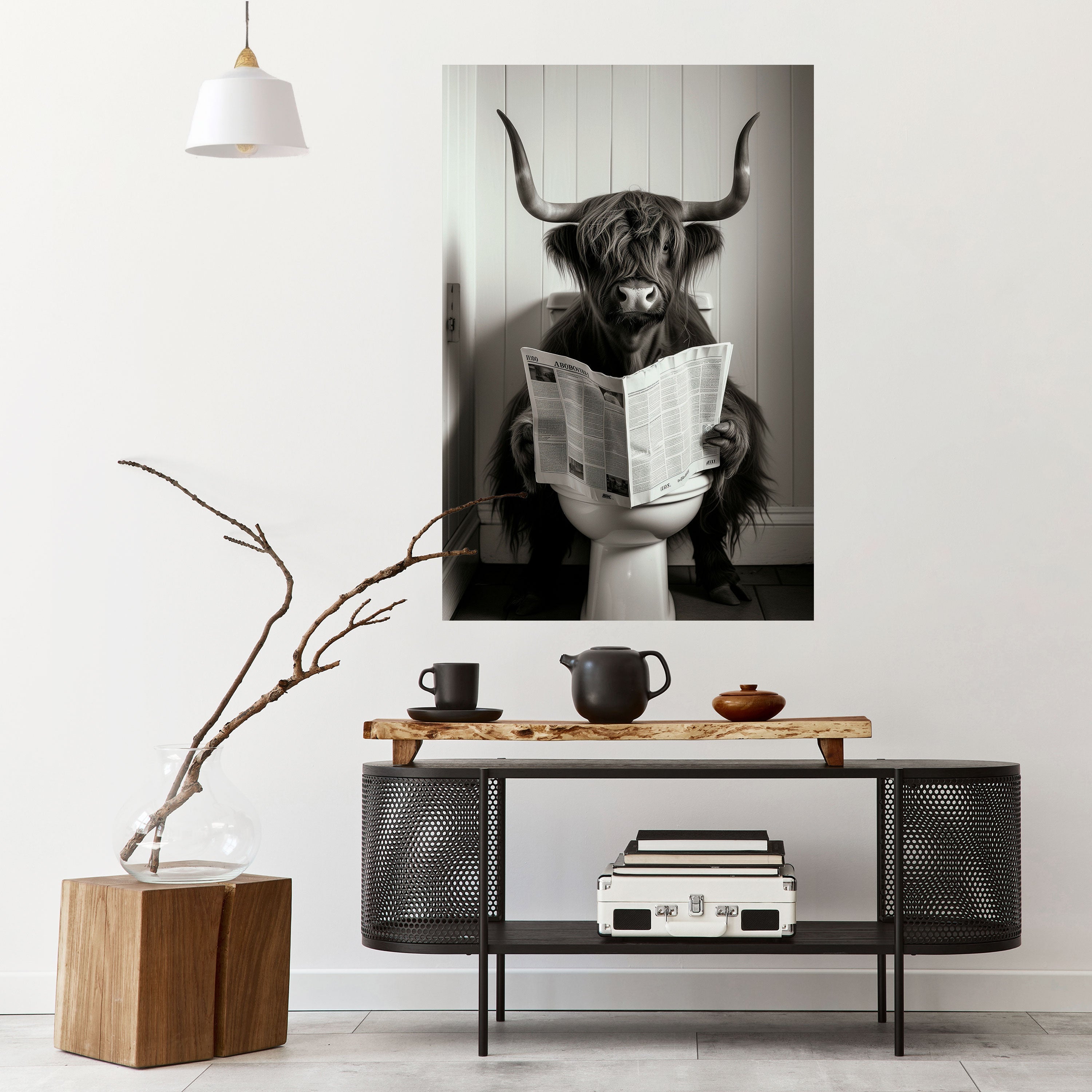 Affiche verticale autocollante « MOO-DY NEWS BREAK »